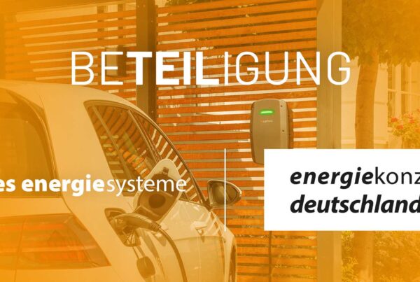 Das Logo von es energiesysteme und energiekonzepte deutschland mit der Überschrift Beteiligung