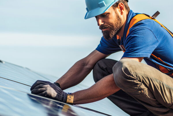 Installation einer Photovoltaikanlage auf Hausdach