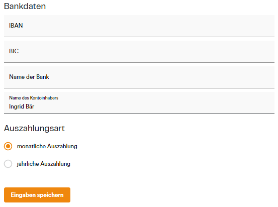 EKD Kundenportal Angaben Bankdaten