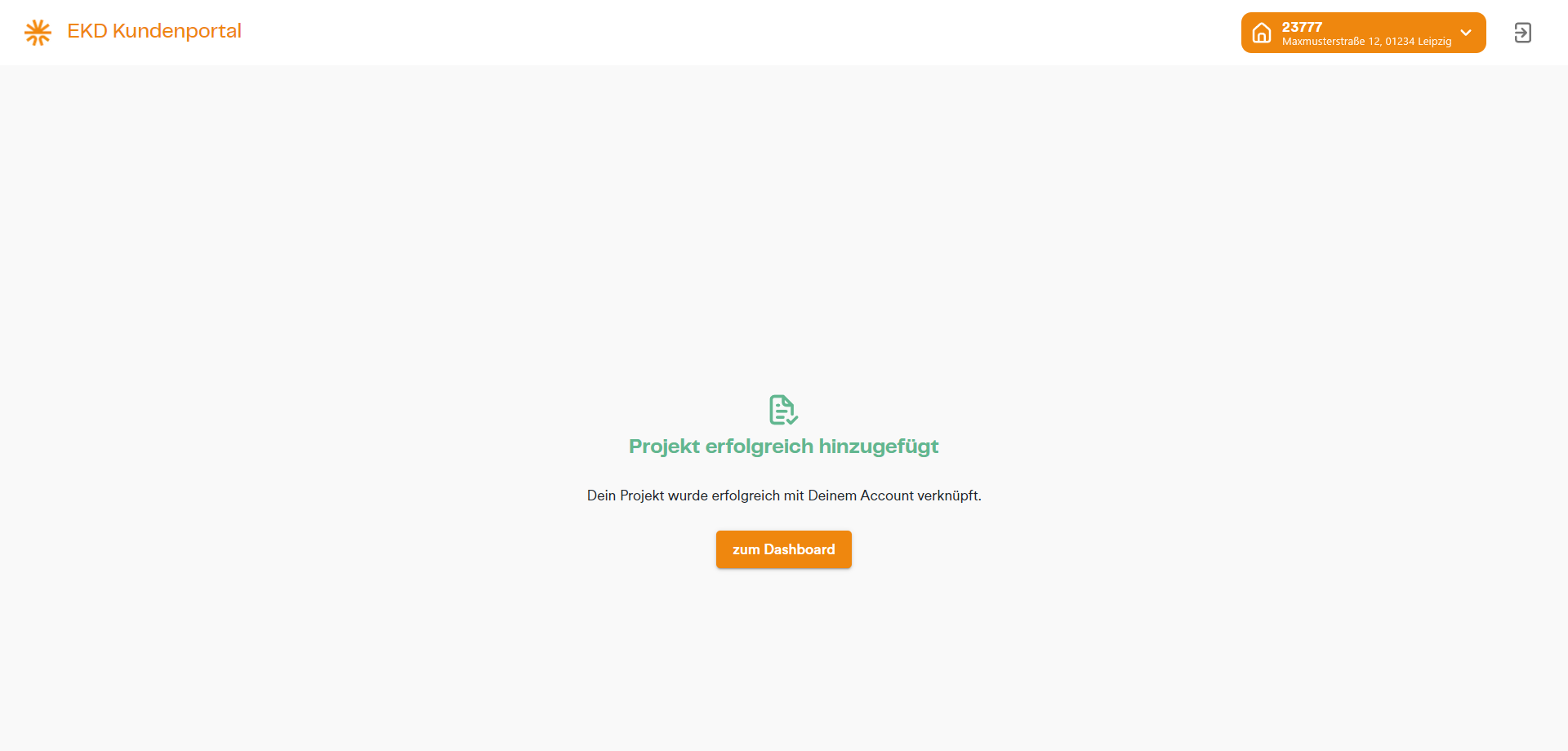 EKD Kundenportal Projekt hinzugefügt