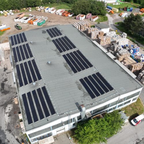 Solar-Großanlage bei der Kreislaufwirtschaft Kühl in Annaberg-Buchholz